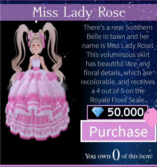 miss lady rose dress Royale High Skirts Flashcards 48Hours